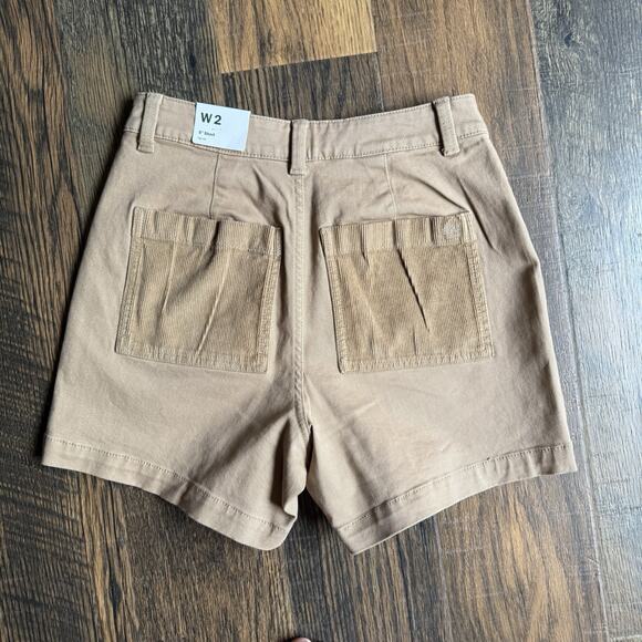 NWT Alpine Design Women’s Shorts Size 2 Tan High Rise 5” Corduroy Patch - Picture 2 of 7
